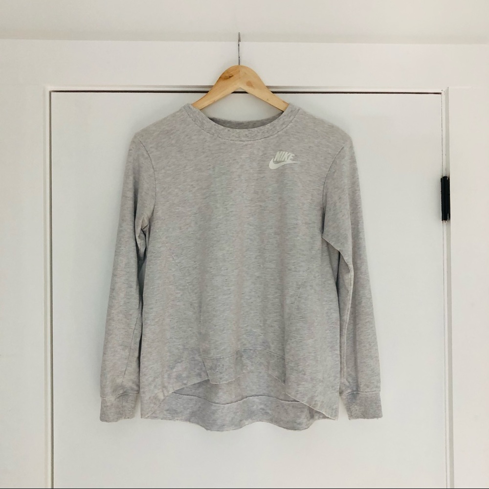 Nike high-low light gray Sweatshirt S